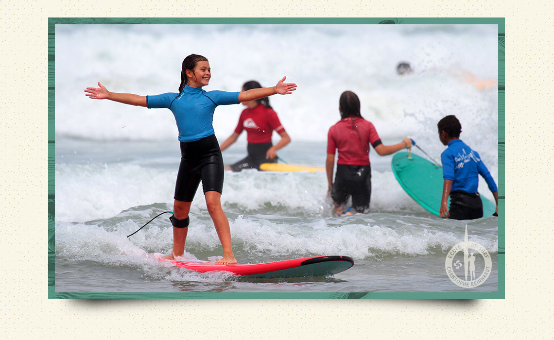 cours collectifs de surf pays basque